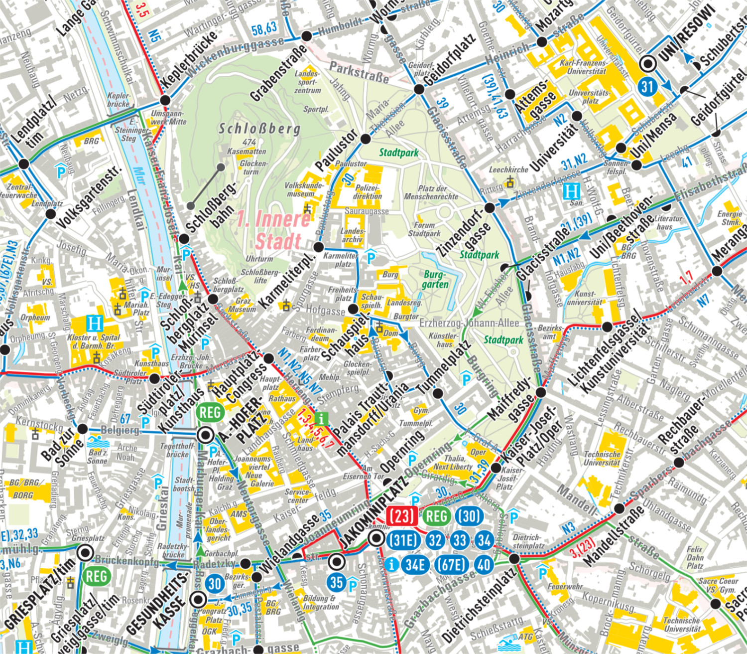 Verkehrsstadtplan Graz